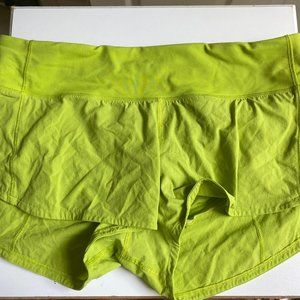 Size 6 Lime Green Lululemon shorts